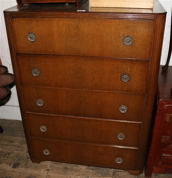 Oak chest of drawers(-)